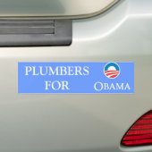 PLUIMERS VOOR OBAMA BUMPERSTICKER (Op auto)