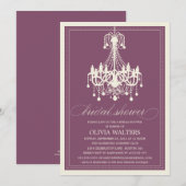 PLUIMKANDELIER | BRIDAL SHOWER INVITATION KAART (Voorkant / Achterkant)