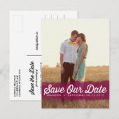 PLUIMSPLASSE WATERVERF | BESPAAR DE DATUM-BRIEFKAA AANKONDIGINGSKAART (Voorkant / Achterkant)