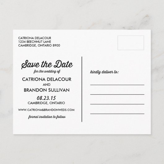 PLUIMSPLASSE WATERVERF | BESPAAR DE DATUM-BRIEFKAA AANKONDIGINGSKAART (Achterkant)