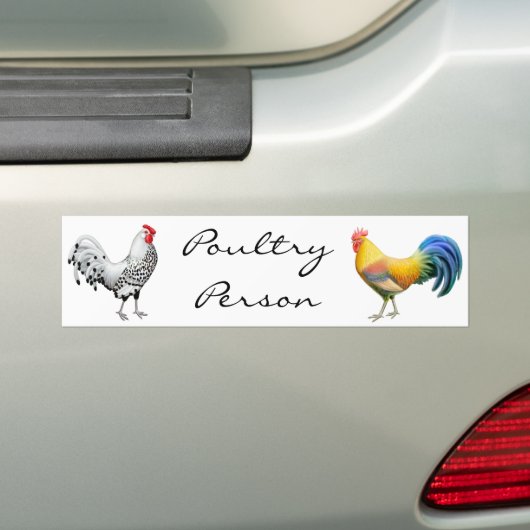 Pluimvee Bumpersticker (Op auto)