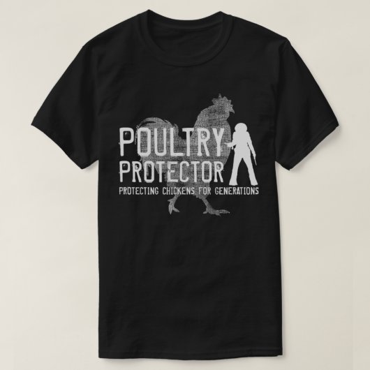 PLUIMVEE, CHICKEN EDITION, WITTE INK T-SHIRT (Design voorkant)