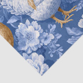 Pluimvee en botanisch patroon tissuepapier (Detail)