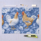 Pluimvee en botanisch patroon tissuepapier (Craft)