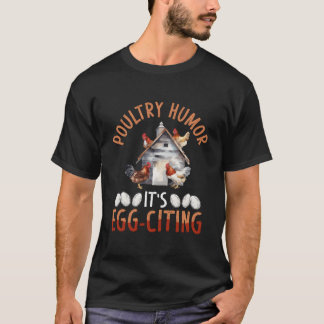 Pluimvee Humor Zijn Eier-Irrriterende Achterprint  T-shirt