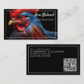 Pluimvee Kip Boerderij Custom QR Visitekaartje (Voorkant / Achterkant)