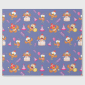 Pluimvee kip grappig cadeaupapier (Vlak)