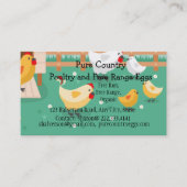 Pluimvee, kippeneieren, vrije loop, organische bus visitekaartje (Voorkant)