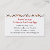 Pluimvee, kippeneieren, vrije loop, organische bus visitekaartje (Voorkant)