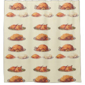 Pluimvee: Roast Fowls, Roast Goose, Roast Turkey Douchegordijn (Voorkant)