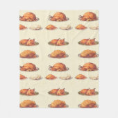 Pluimvee: Roast Fowls, Roast Goose, Roast Turkey Fleece Deken (Voorkant)