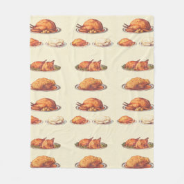 Pluimvee: Roast Fowls, Roast Goose, Roast Turkey Fleece Deken