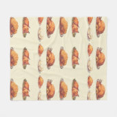 Pluimvee: Roast Fowls, Roast Goose, Roast Turkey Fleece Deken (Voorkant (Horizontaal))