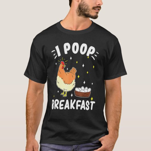 Pluimvee van kippen Breakfast Hen Laying Eggs T-shirt (Voorkant)