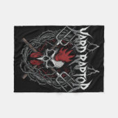 Pluimveeboer Yard Raptor Schedel Farm Kip Fleece Deken (Voorkant (Horizontaal))