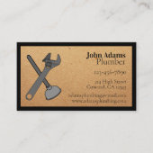 Pluimveegereedschap op verkennend papier visitekaartje (Voorkant)