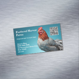 Pluimveehouder Custom QR Magnetisch Visitekaartje