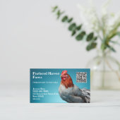 Pluimveehouder Custom QR Visitekaartje (Staand voorkant)