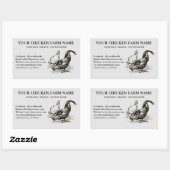 Pluimveehouderij Bewerkbare kiplabel Sticker (Vel)