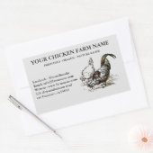 Pluimveehouderij Bewerkbare kiplabel Sticker (Envelop)