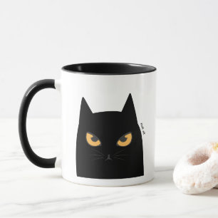 Pluis Af Van Me Voor Koffie Boze Verveelde Kat Mok
