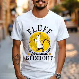Pluis eromheen en ontdek het, Enge Kat Halloween  T-shirt