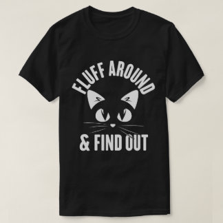 pluis rond en ontdek geschenken grappige kat t-shirt