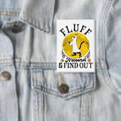 Pluis rond en ontdek het, enge kat Halloween Button (Insitu)