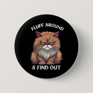 pluis rond en ontdek kat papa Grumpy kat Ronde Button 5,7 Cm