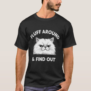 Pluis Rond Grappige Sarcastische Kat Damescitaat H T-shirt