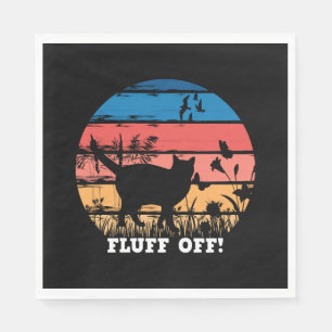 pluisjes van kat servet