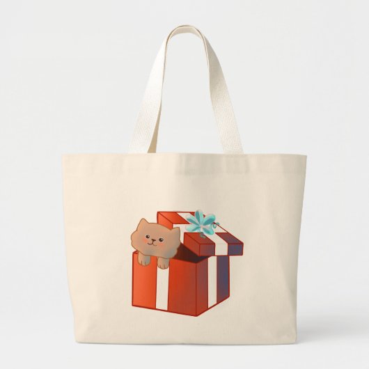 pluizig cadeau grote tote bag (Voorkant)