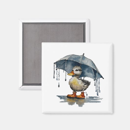 pluizig eendje magneet (Voorkant / Achterkant)