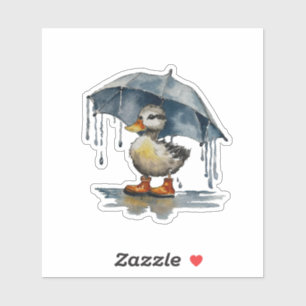 pluizig eendje sticker