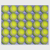 pluizig gele tennisbal, cadeaupapier (Vlak)