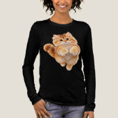 Pluizig katje Tri-Blend shirt (Voorkant)