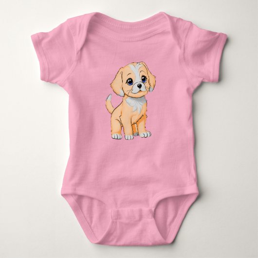 pluizig puppy romper (Voorkant)