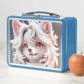 pluizig roze en witte puppy (In situ)