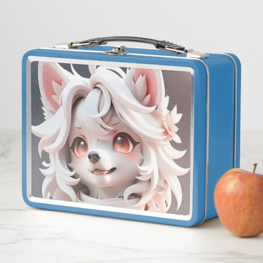 pluizig roze en witte puppy (In situ)