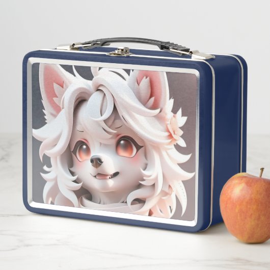 pluizig roze en witte puppy (In situ)