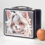 pluizig roze en witte puppy (In situ)