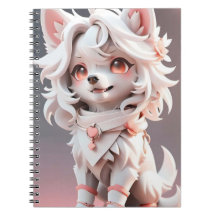 pluizig roze en witte puppy