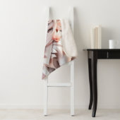 pluizig roze en witte puppy sherpa deken (In situ)