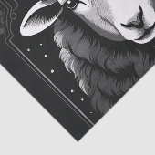 Pluizig schapenportret tissuepapier (Detail)