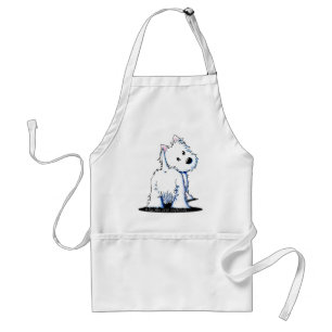 Pluizig Uiteinde Westie Standaard Schort