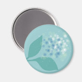 pluizige bloem magneet (Voorkant / Achterkant)