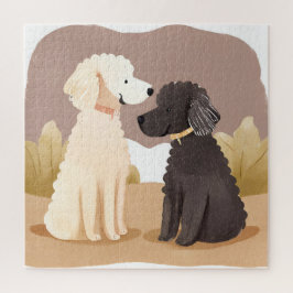 Pluizige Honden | Huisdier Aquarel Schilderij Kaar Legpuzzel