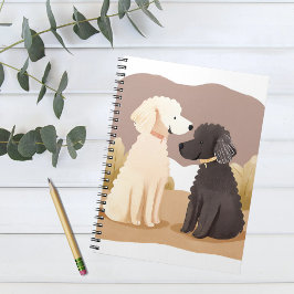 Pluizige Honden | Watercolor Schilderij van Huisdi Notitieboek