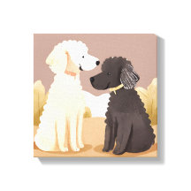 Pluizige Honden | Watercolorhuisdier Schilderij