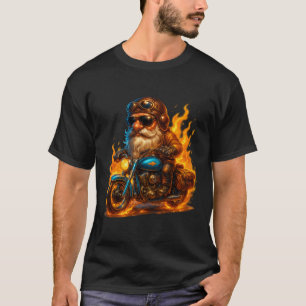 Pluizige Inferno Rijder – Biker Hond met Baard & V T-shirt